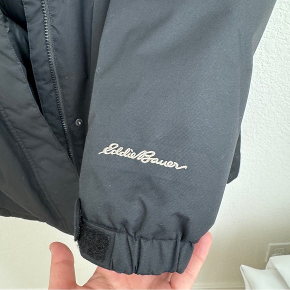 Eddie Bauer Black WeatherEdge Down Parka Winter Coat Jacket M - Picture 5 of 14